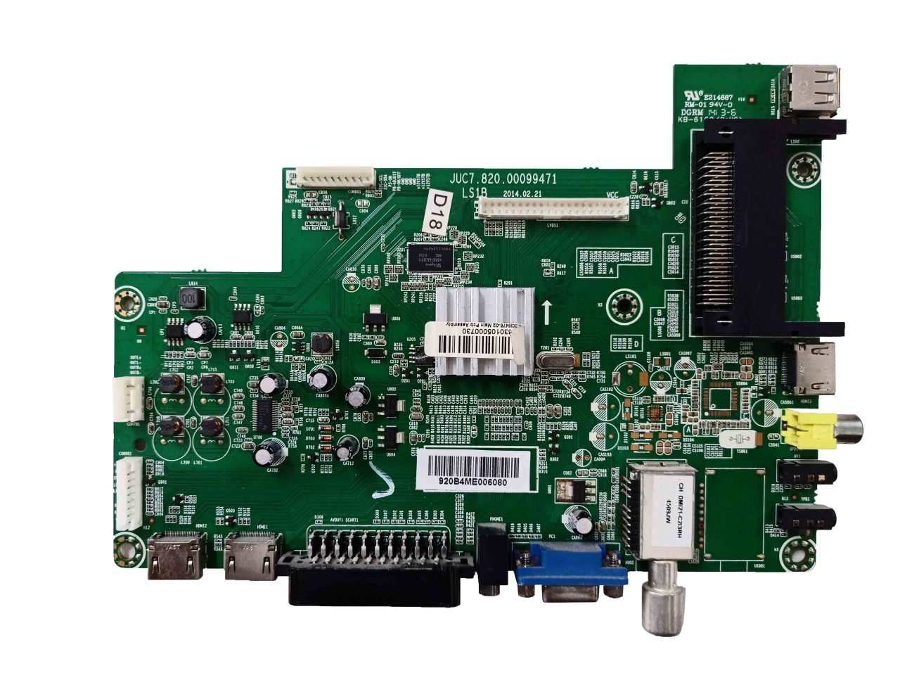 Juc7.820.00099471 , C490df13-E2-L , Le106s16fm , Kb-6160 , Sunny Sn049dldj820-Stcf , Maim Board , Sanyo Anakart