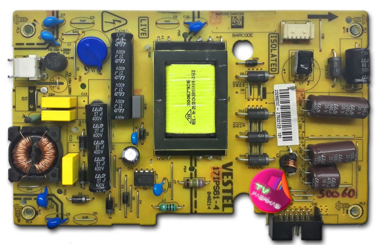17IPS61-4 , 040214 , 23286202 , POWER BOARD , VESTEL BESLEME