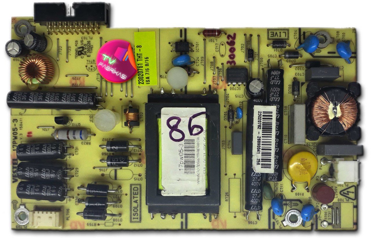 17PW05-3 , 150411 , 23020762 , POWER BOARD , VESTEL BESLEME