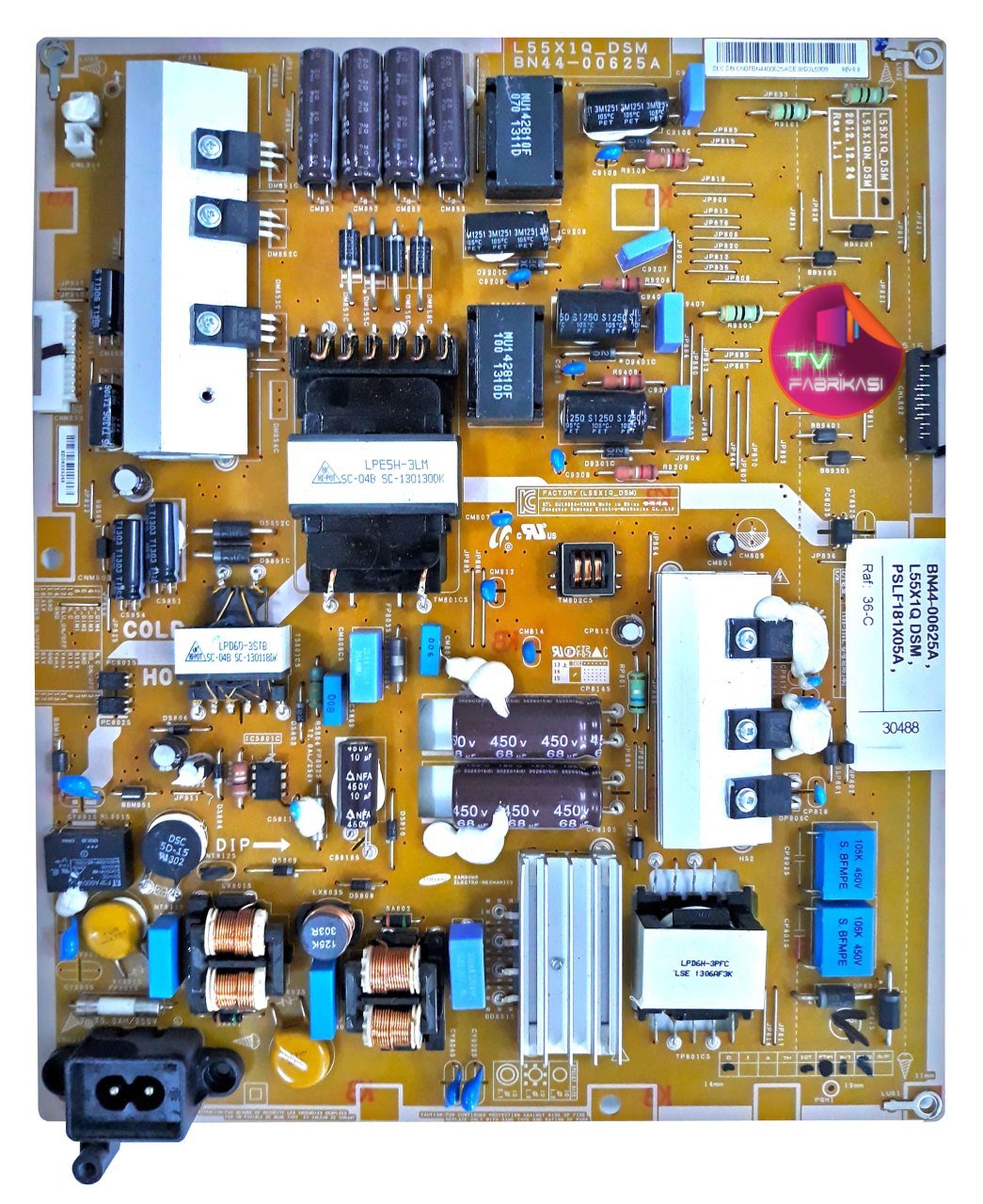 BN44-00625A , L55X1Q DSM , PSLF181X05A , CY-HF550CSLV3H , SAMSUNG UE55F6400 , POWER BOARD , SAMSUNG BESLEME