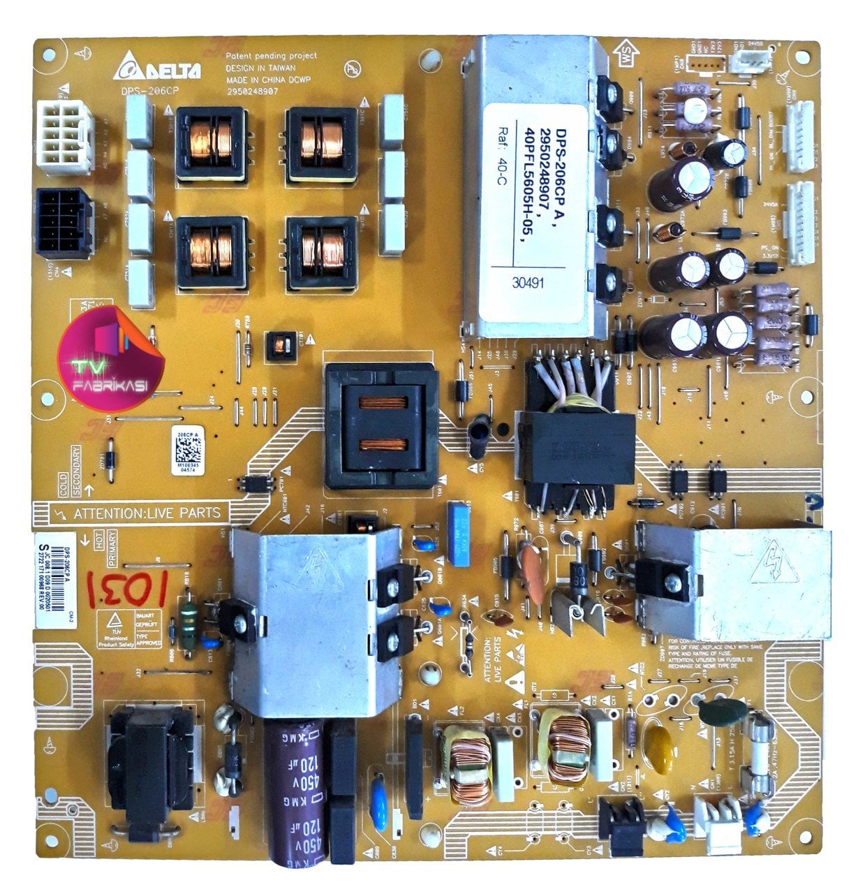 DPS-206CP A , 2950248907 , 40PFL5605H-05 , 40PFL6665D , 2722 171 00968 , POWER BOARD , PHILIPS BESLEME
