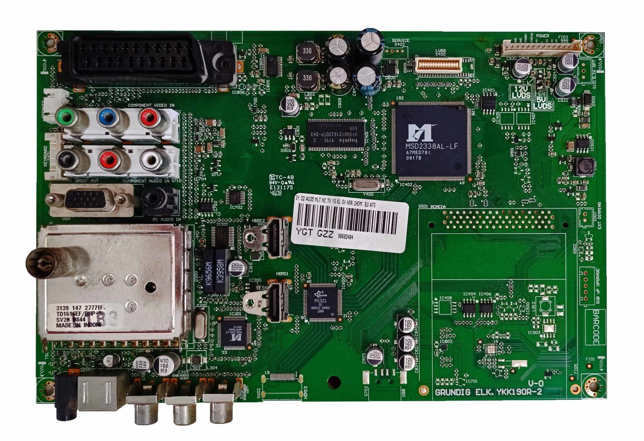 Ykk190r-2 , Ygtgzz , Ygt Gzz , Arçelik Beko F82-505 B 2hd , T315xw02 V.W , Main Board , Arçelik Anakart