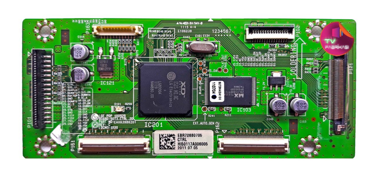 EAX63986201 , 50T3_CTRL_2D , LGE PDP 100929 , LG T-CON BOARD