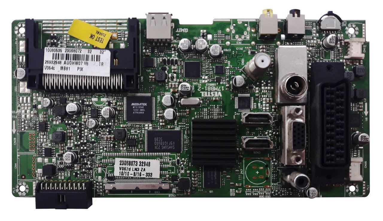 17MB81-2 , 23068072 , 23068073 , AUOHW07 32'' , 100512 , MAIN BOARD , VESTEL ANAKART