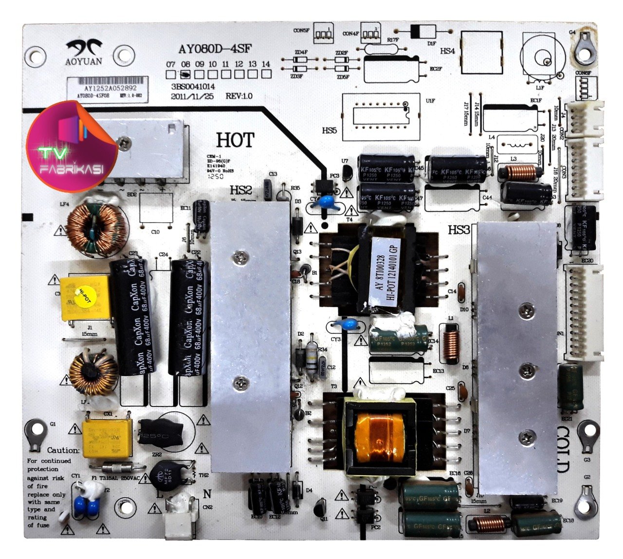 AY080D-4SF , 08 ,  3BS0041014 , MD30683 DE-A , POWER BOARD , SUNNY BESLEME