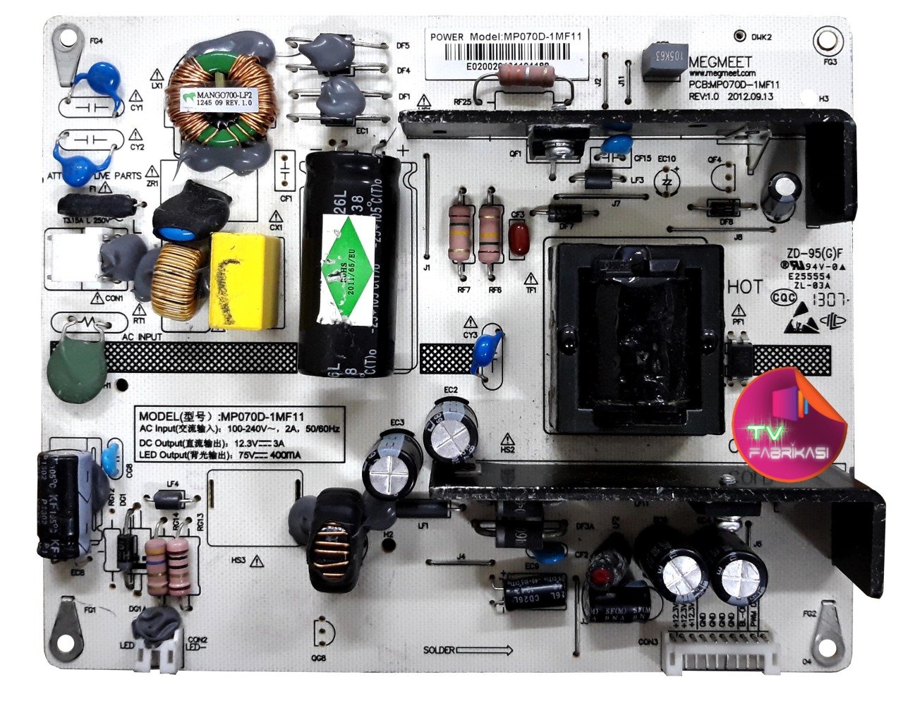 MP070D-1MF11 , MP070D-1MF11 , REV 1  , PR-32B25 , POWER BOARD , PREMİER BESLEME