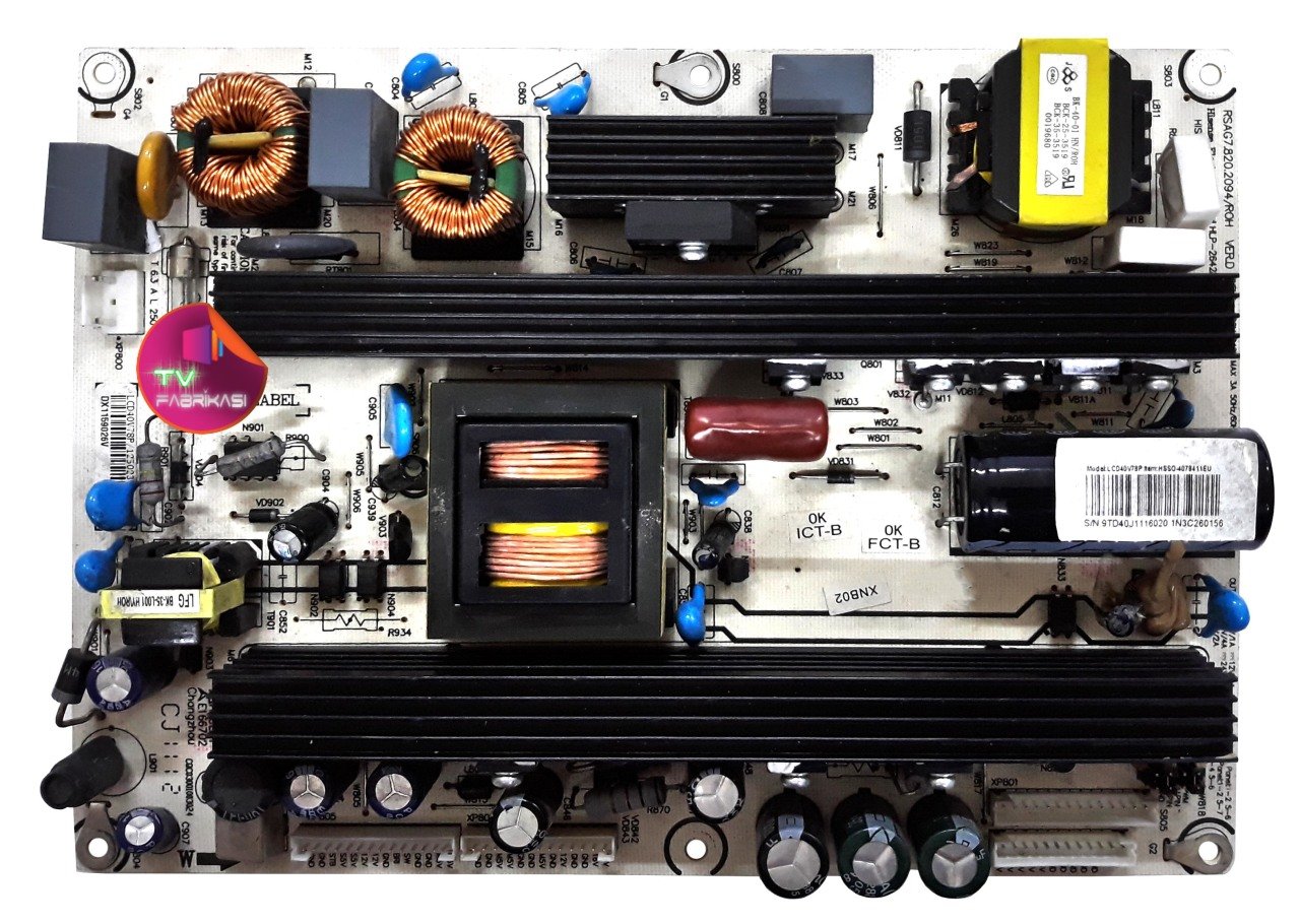 RSAG7.820.2094 , ROH , HISENSE , LCD , POWER BOARD , SUNNY BESLEME