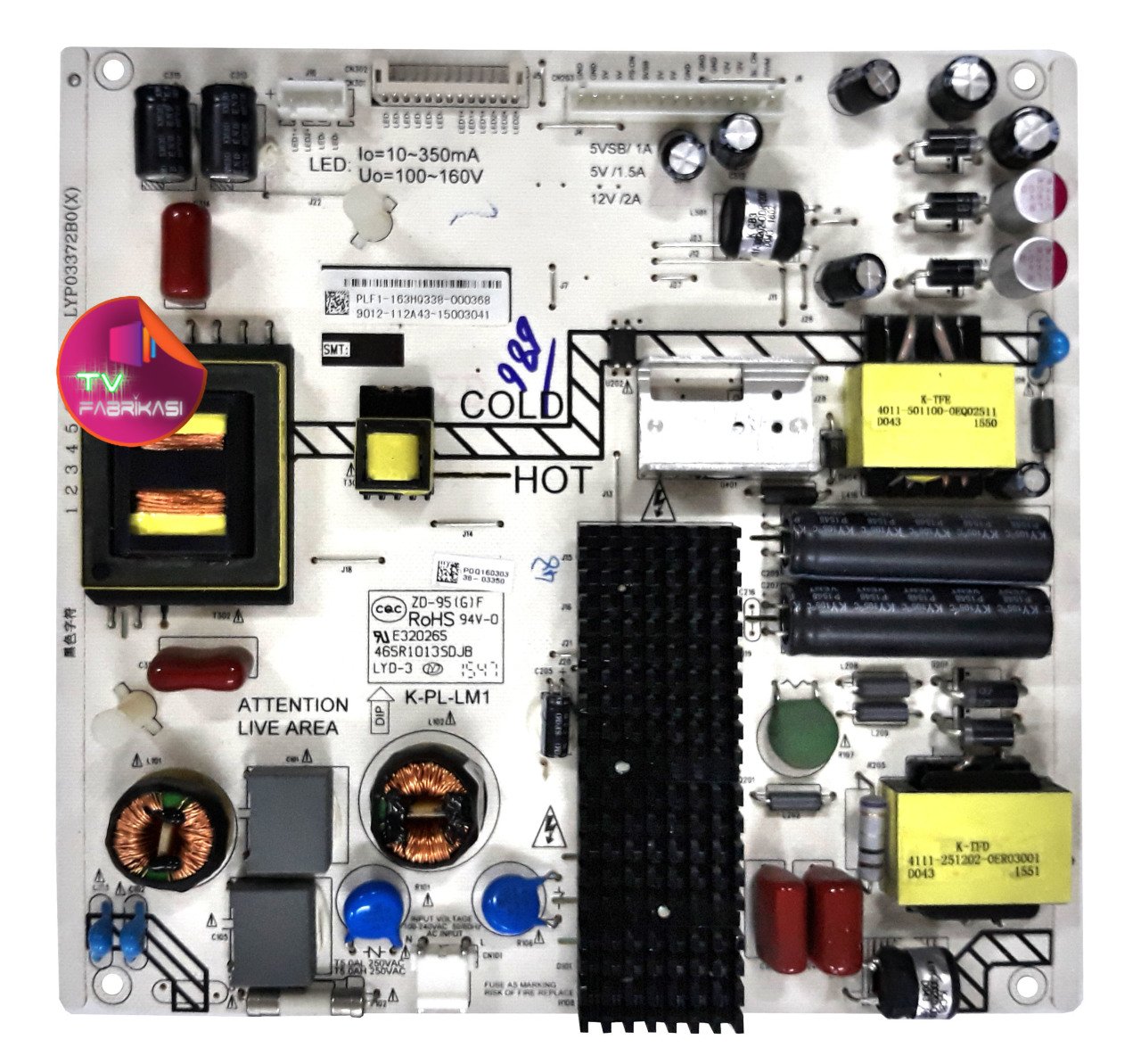 K-PL-LM1 , PLF1-163HQ338 , 465R1013SDJB , LYP03372B0 , 4702-2PLLM1-A3131D01 , POWER BOARD , SUNNY BESLEME
