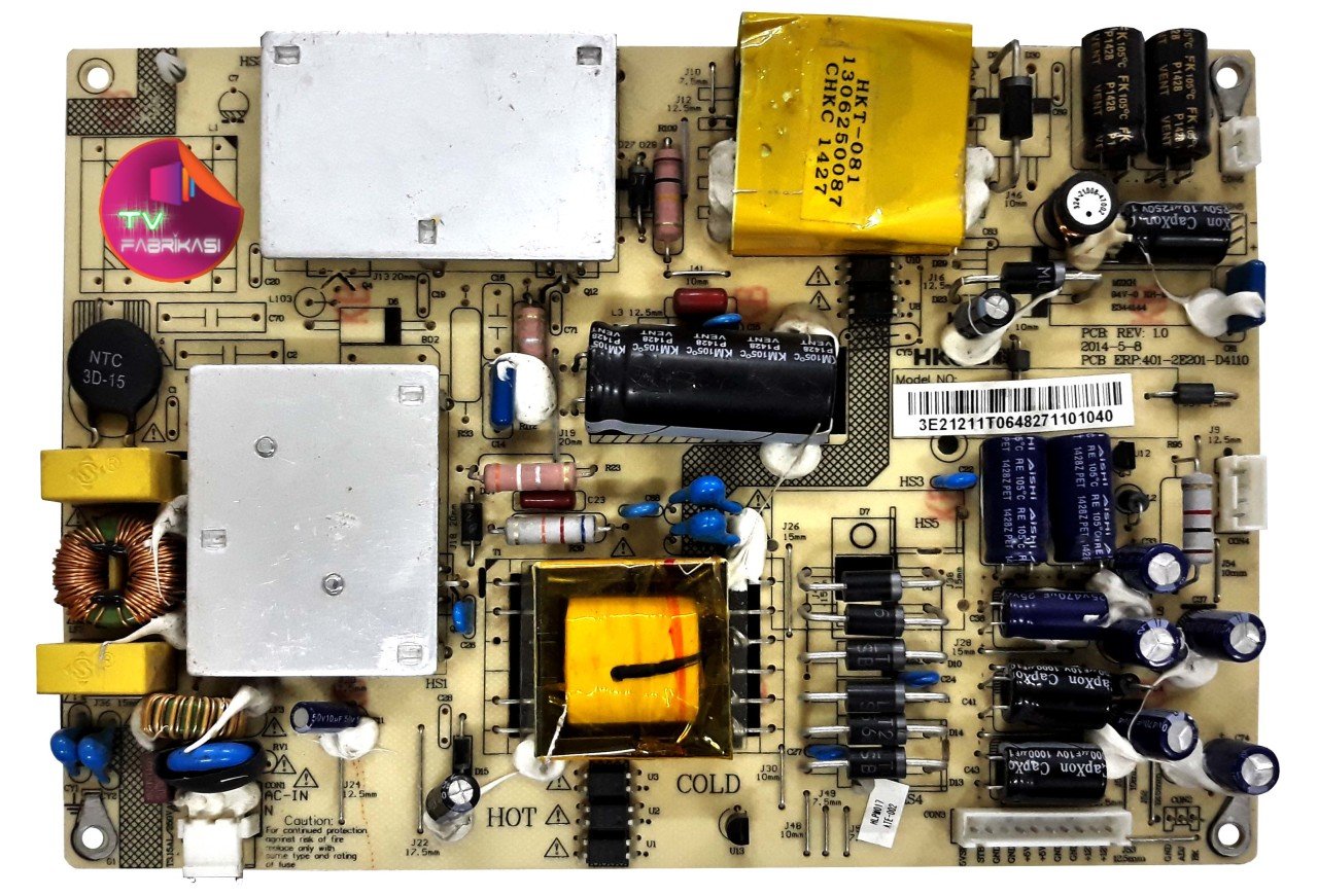 401-2E201-D4110 , HLPW017 ATE-002 , REV 1.0 , POWER BOARD , SUNNY BESLEME