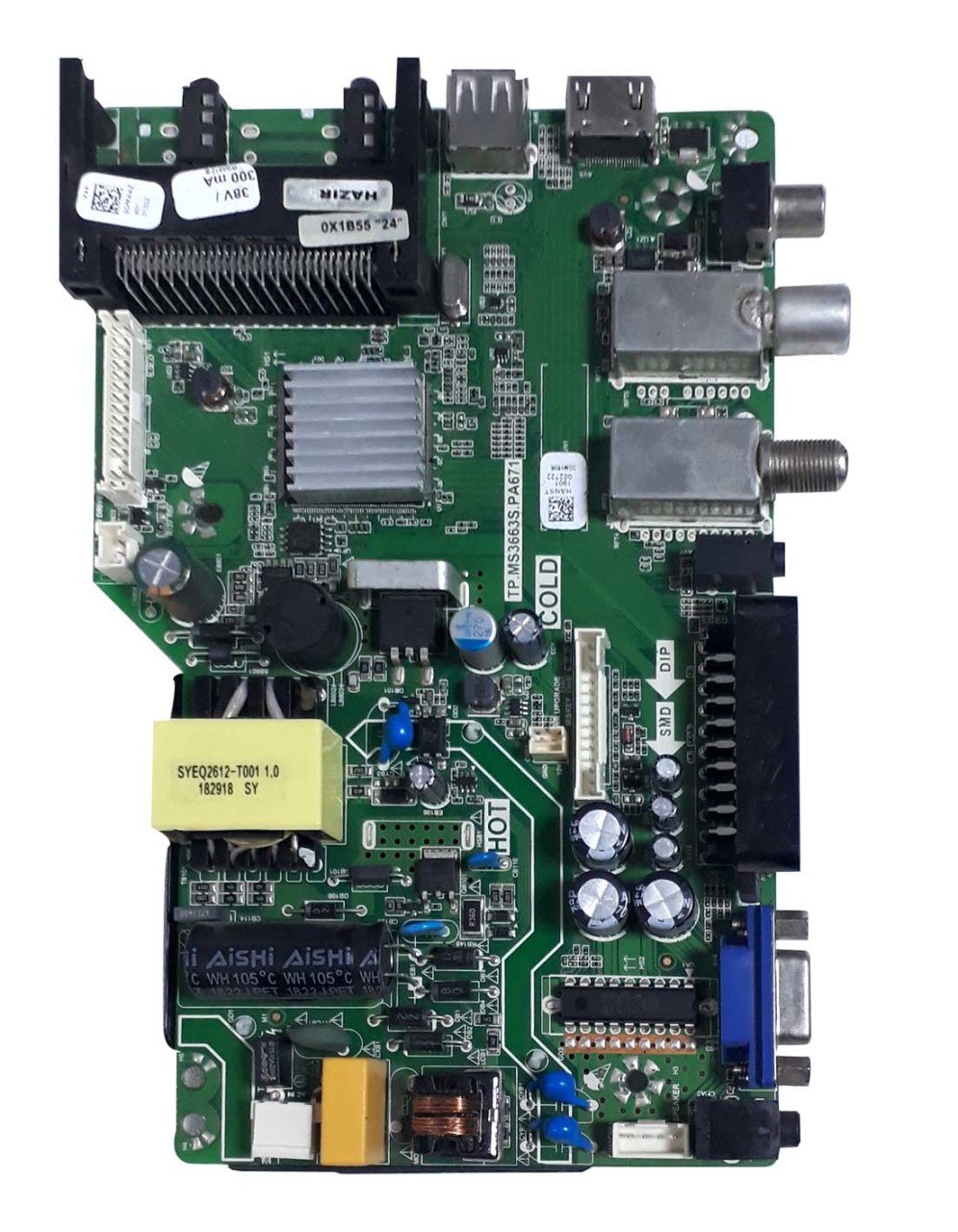 Tp.Ms3663s.Pa671 , Awox U2400str , Yu-Ma-Tu 24'' Led Tv , Main Board , Yumatu Anakart