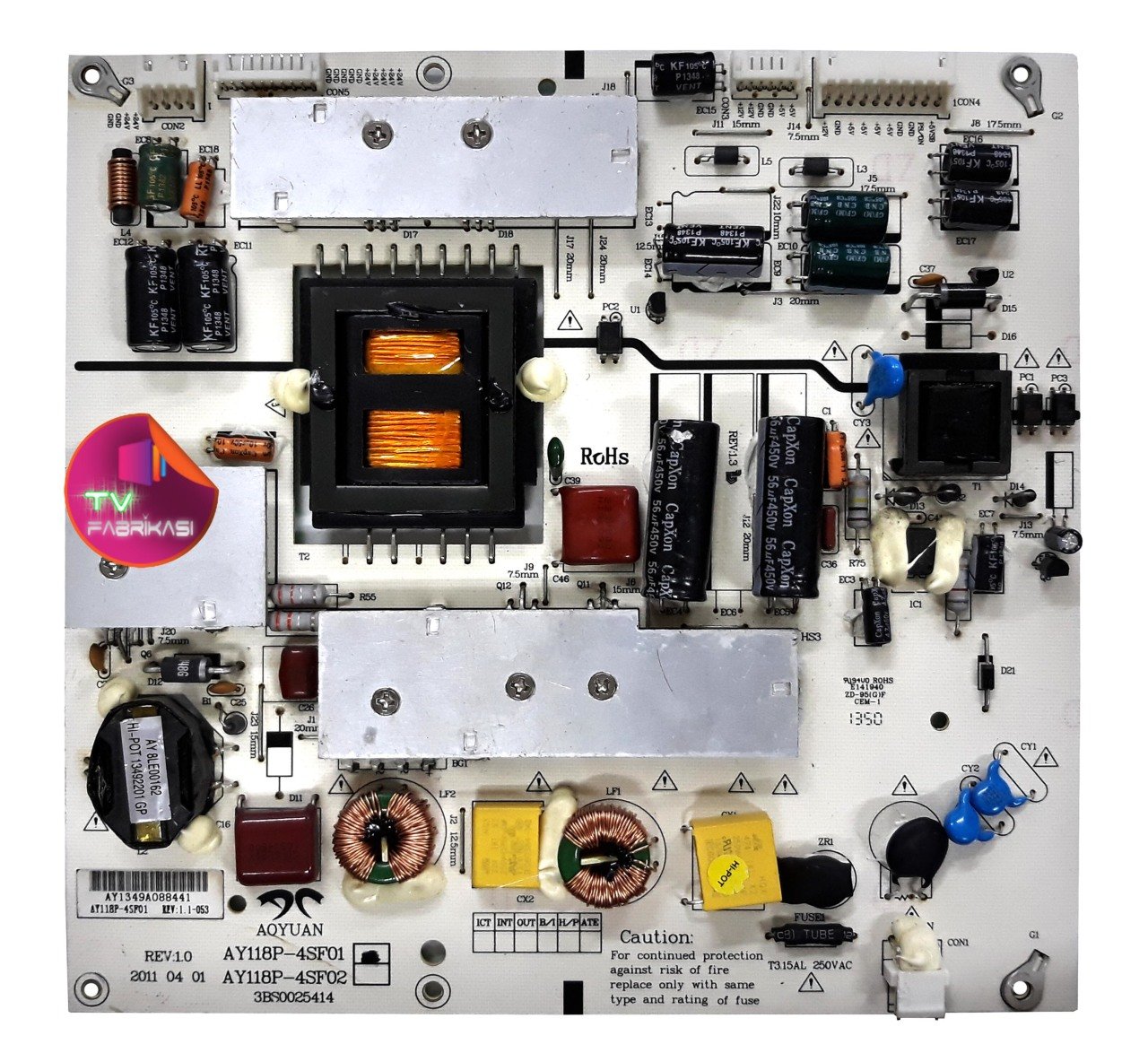 AY118P-4SF01 , 3BS0025414, AY118P-4SF02 , REV 1.0 , POWER BOARD , SUNNY BESLEME