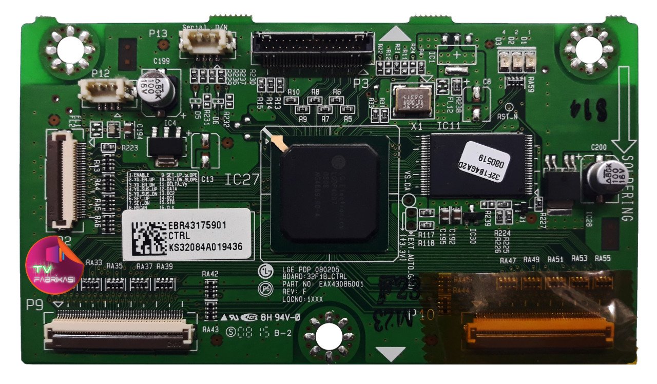 EAX43086001 , LGE PDP 080205 , 32F18_CTRL , LG T-CON BOARD