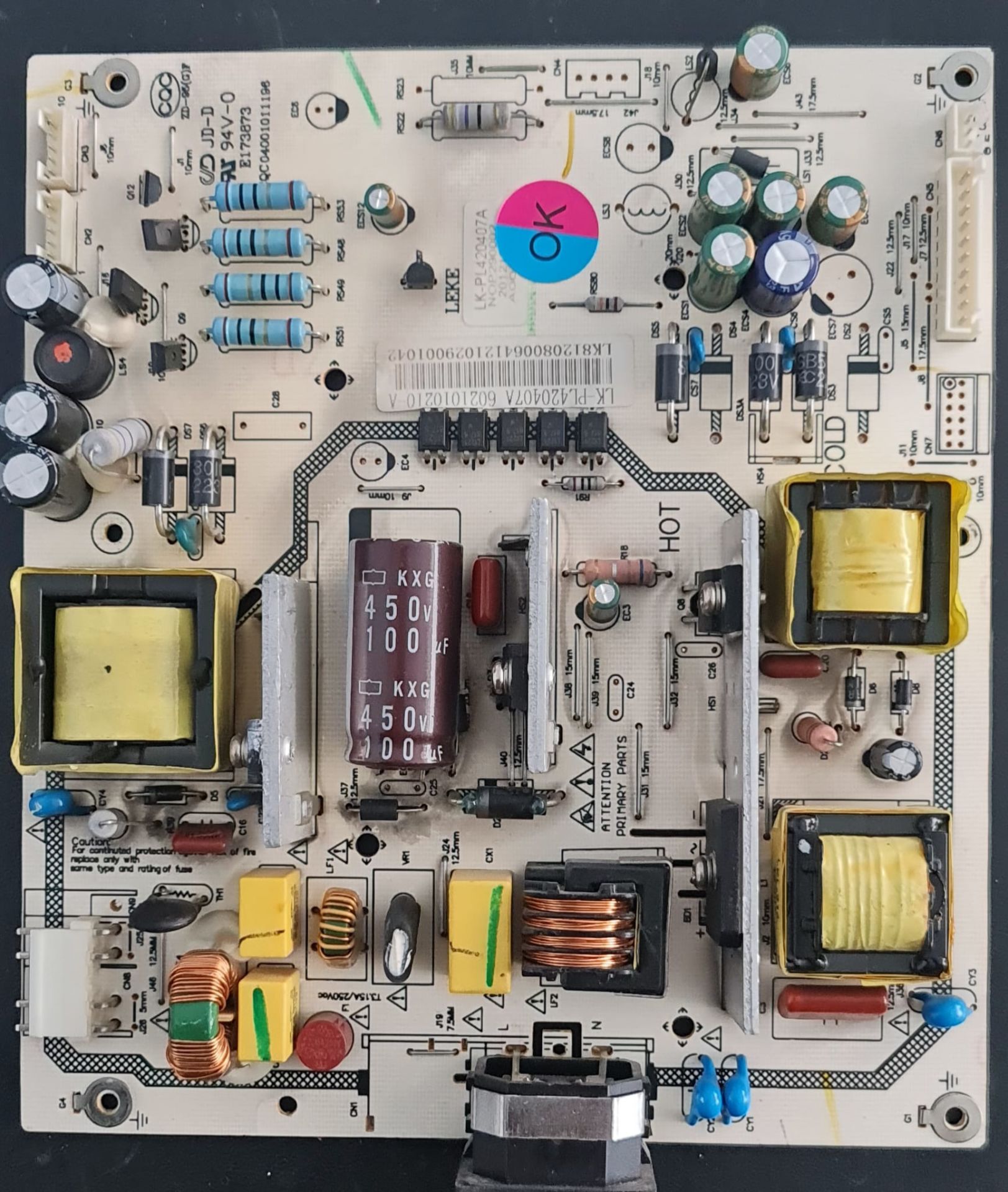 Lk-Pl420407a , 6021010210-A , Nop290002 , 20121029 , A001500 , Sanyo Le106s12fa , T420hw09-V2 , Power Board, Sanyo Besleme