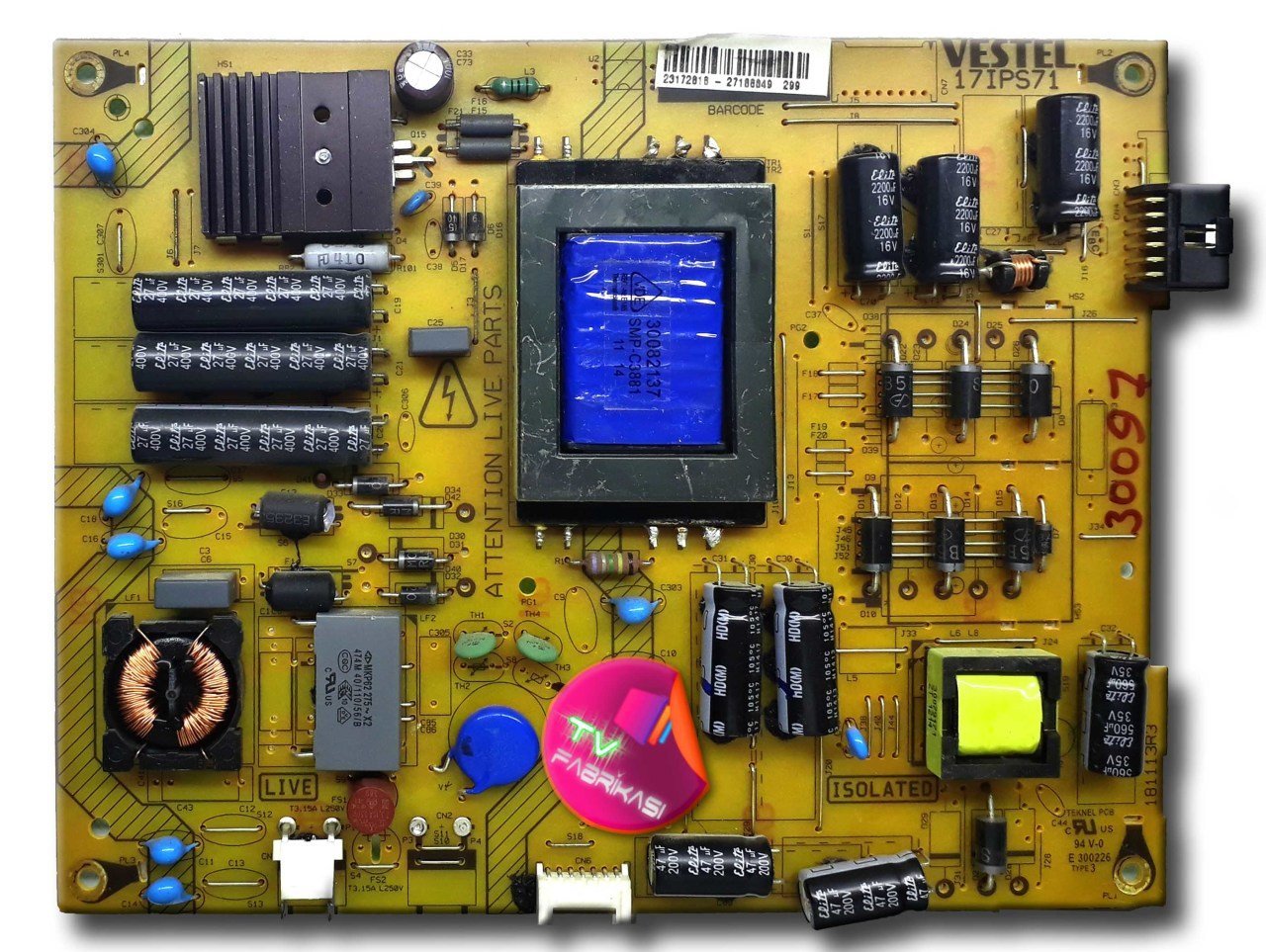 17IPS71 , 181113R3 , 23172818 , POWER BOARD , VESTEL BESLEME