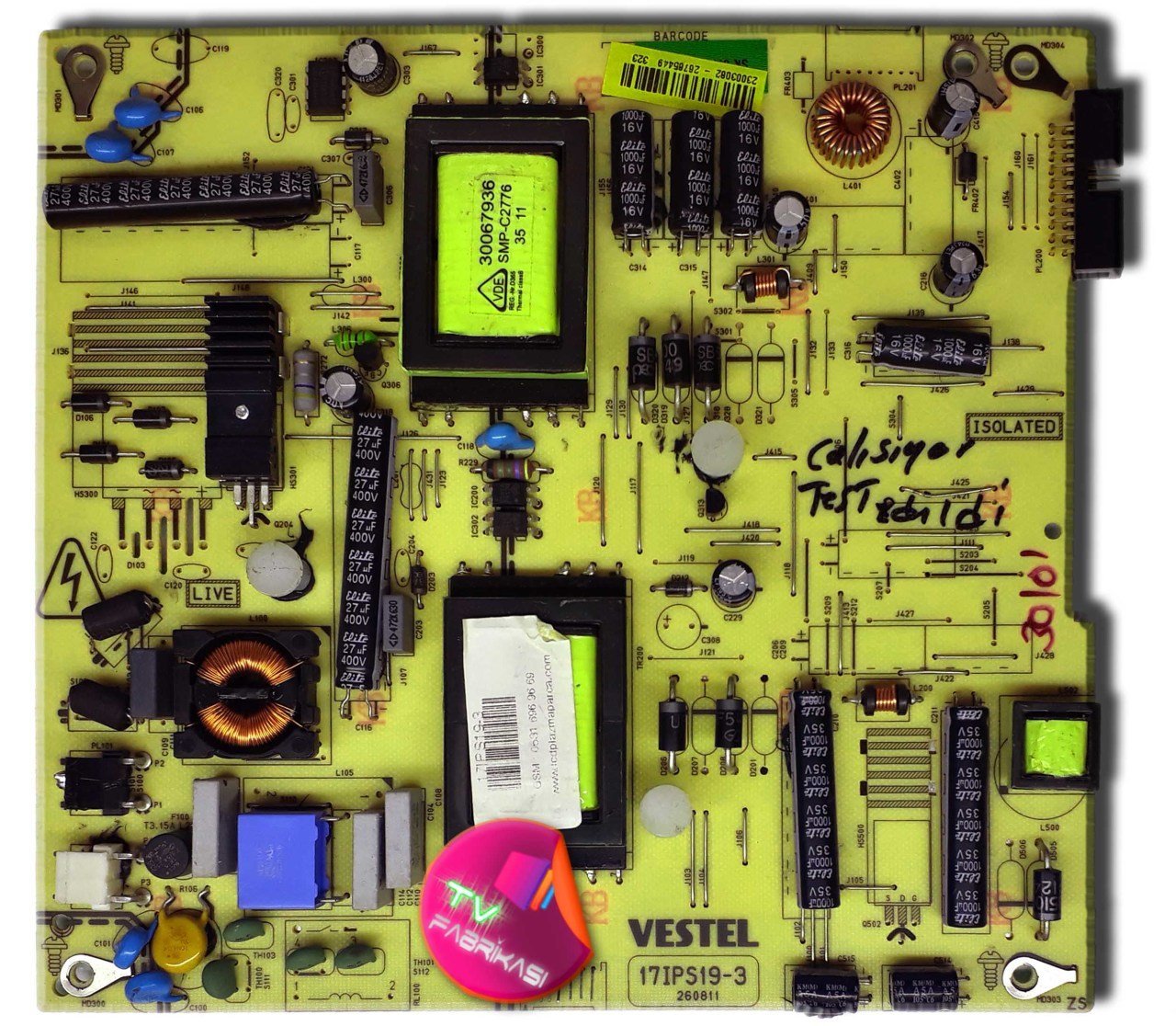 17IPS19-3 , 260811 , 23003082 , POWER BOARD , VESTEL BESLEME